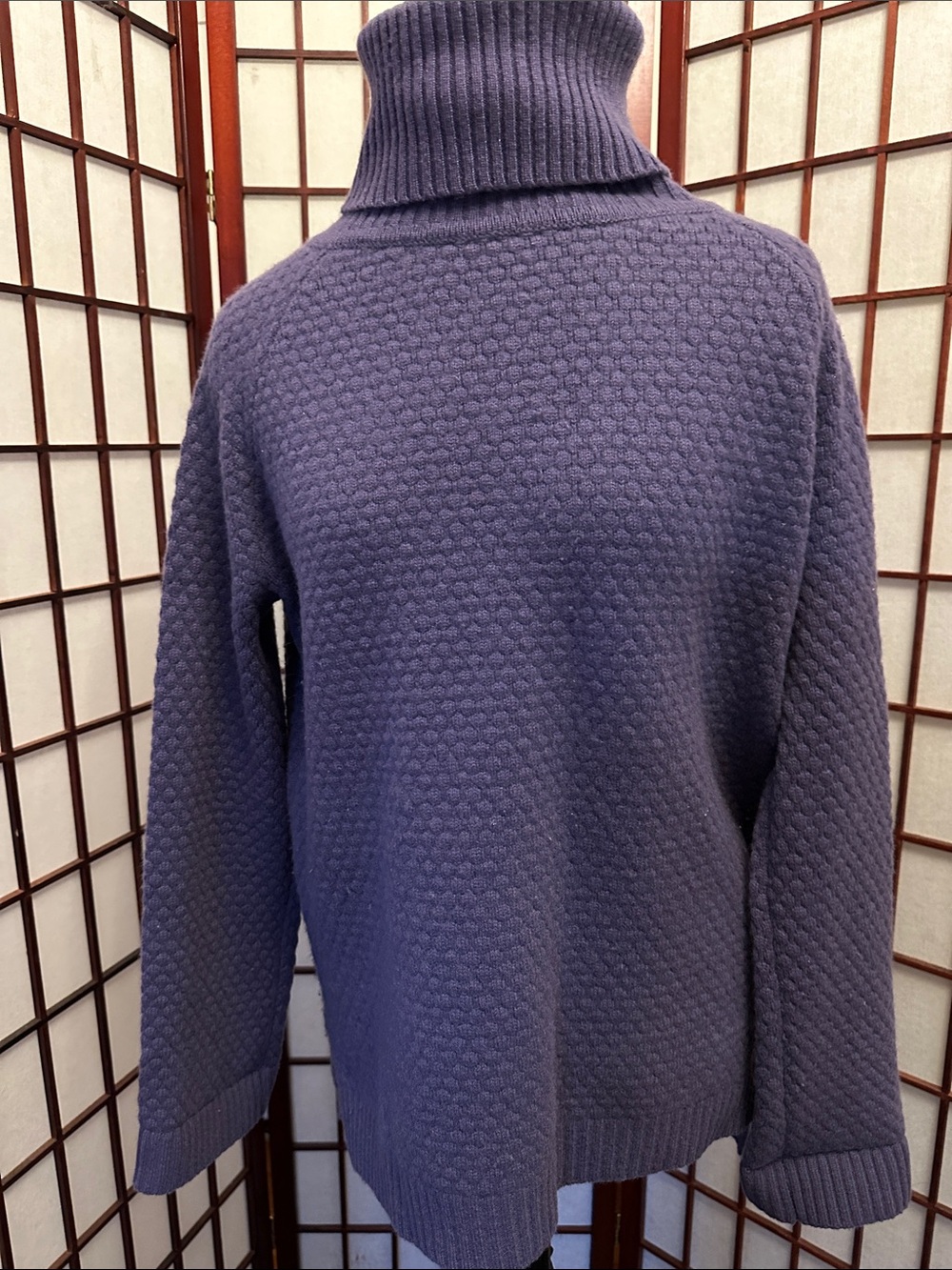 Women's Purple Turtleneck Sweater